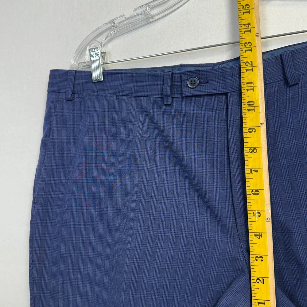 Collection by Michael Strahan Wool Blend Suit Blue Plaid Men's 56L - Picture 13 of 16